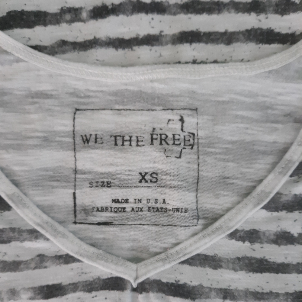 We the free oversized top striped sz XS free people *C2 - Picture 3 of 6